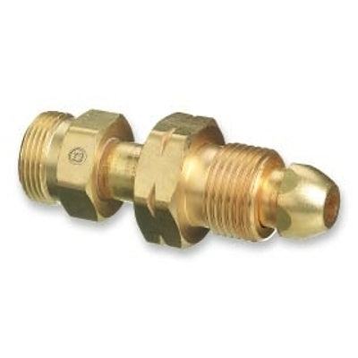 Brass Cylinder Adaptor, CGA-510 POL Acetylene x CGA-520 B Tank