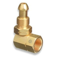 Thumbnail for Brass Cylinder Adaptors, From CGA-510 POL Acetylene To CGA-510 POL Acetylene 90°