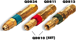 Quick Connects, Hose to Machine, QDB302 (M) Plug;  QDB303 (F) Socket, Inert Gas