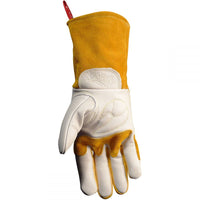 Thumbnail for Caiman 1810-Cow Grain Unlined Palm 2-Layer Insulated Back Welding Gloves