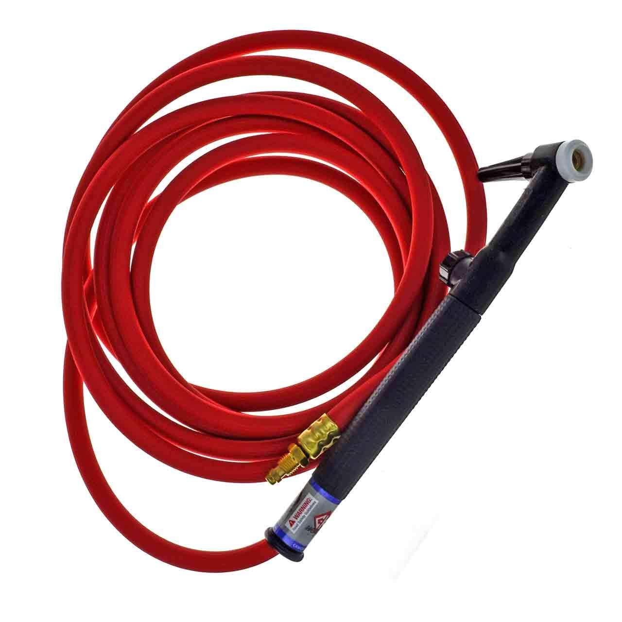 CK Worldwide | TIG Torch #9  - 2 Series Flex Head (Gas Cooled) (CK9V-12-RSF FX) W/ Valve & 12.5ft. Super Flex Cable